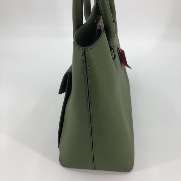 Kate Spade Halsey Post Street Olive Green Tote Bag - Picture 7 of 15